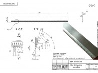 stock packing serreted knife 230X21X1.6 SKD11 material stock packing serreted knife 230X21X1.6 SKD11 material